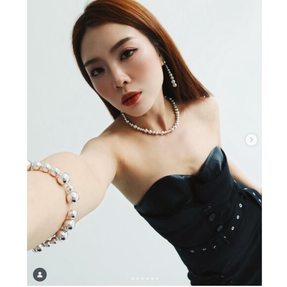 Rokh x H&M Black Bandeau Dress With Leather Bra RARE SAMPLE - Picture 6 of 16